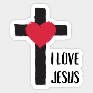 I LOVE JESUS Sticker